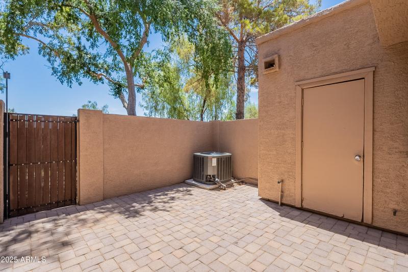 Private Patio with Storage