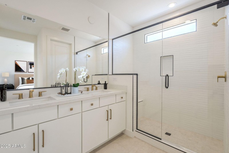 Virtually Staged Primary Bathroom