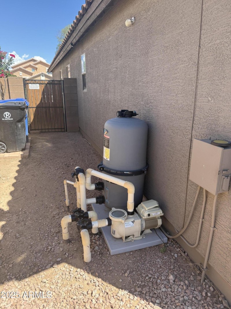 Side Yard and Pool Pump