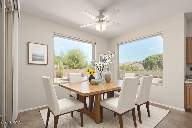 Virtual staging dining nook