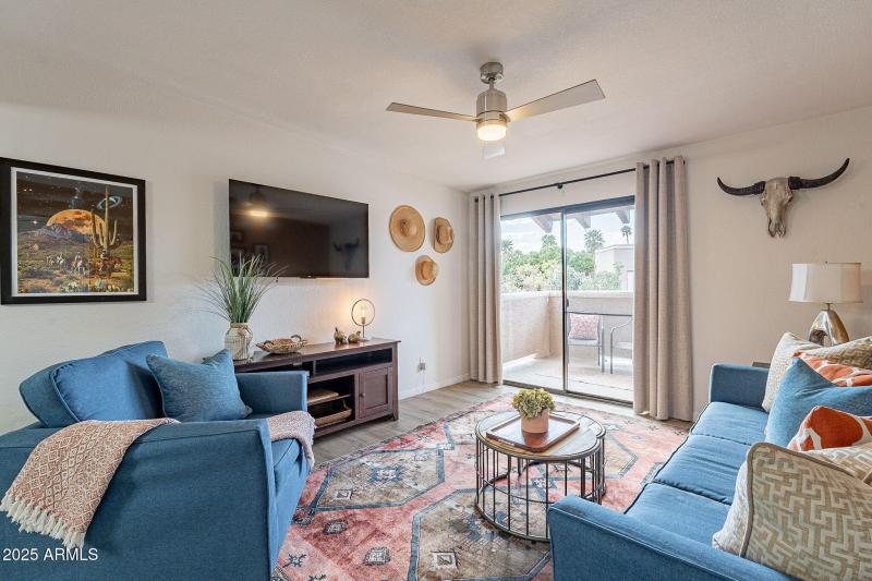 MAIN LIVING TO PATIO VIEW