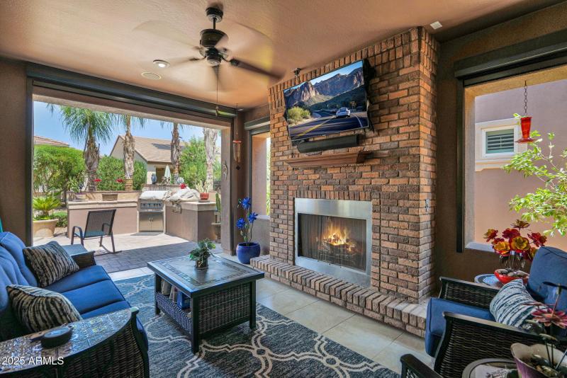 Covered Patio with Fireplace