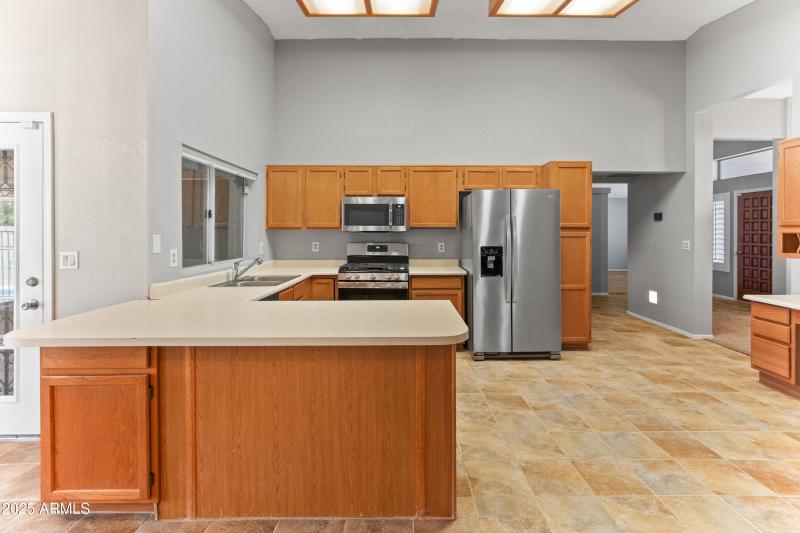 View from Great Room into Kitchen