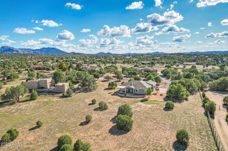 Aerial back of home