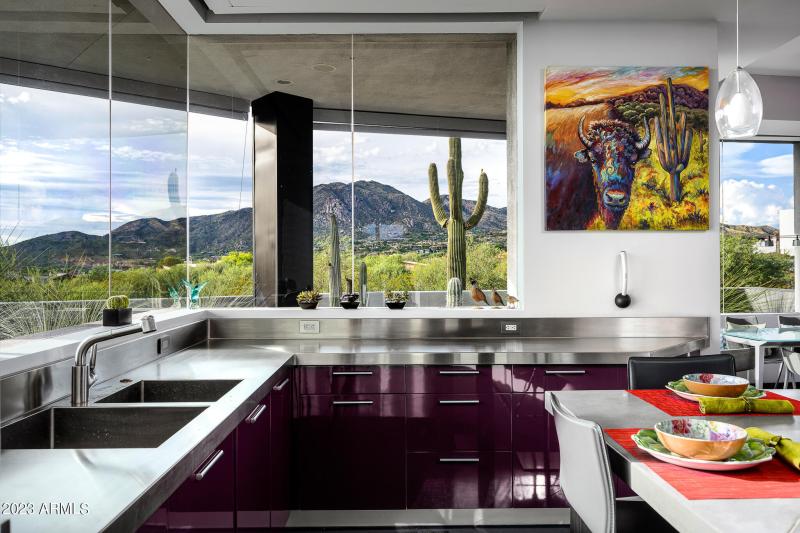 Kitchen with views