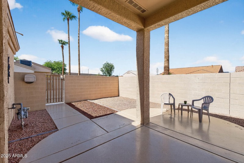 Expanded covered patio and private yard