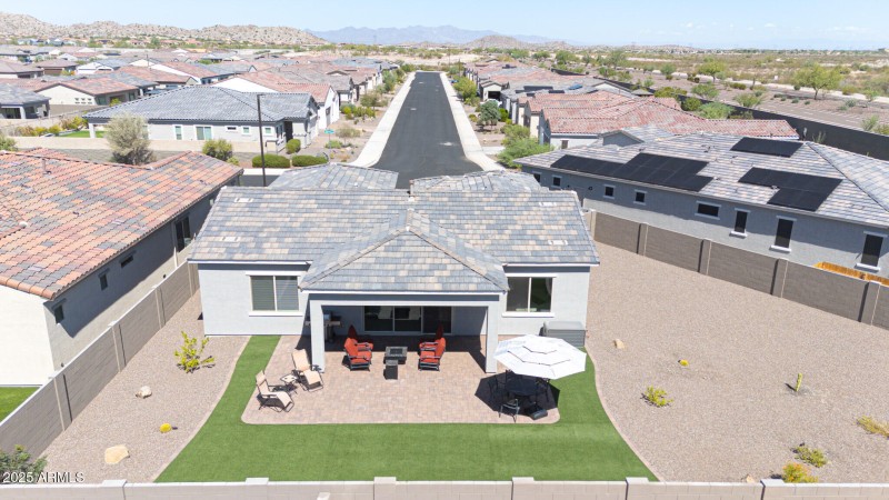 drone view backyard