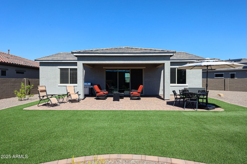 large rear patio