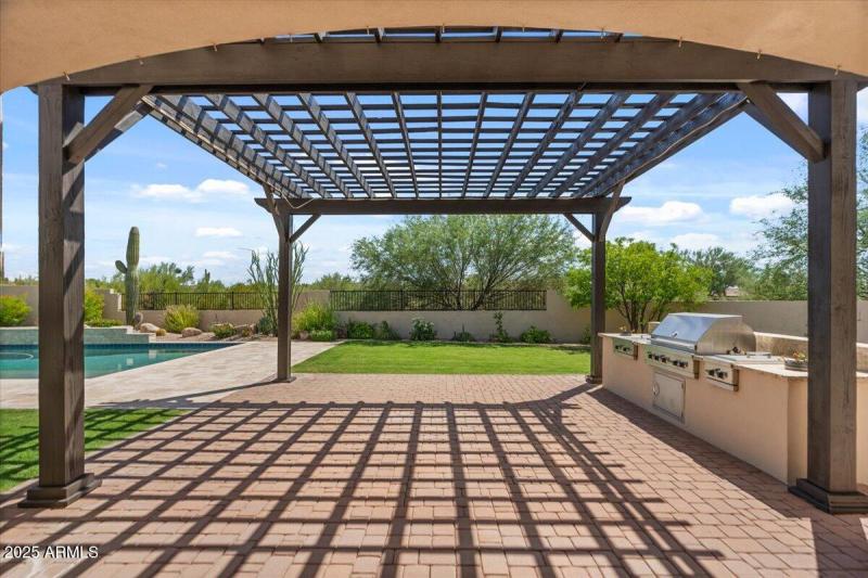 -Back patio and yard