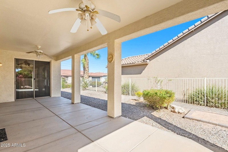 Cozy back patio for entertaining