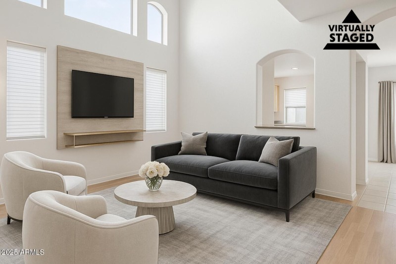 Virtually Staged Living Room