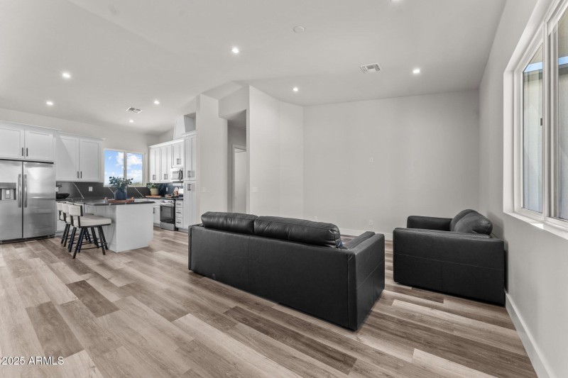 Vaulted ceilings in Great Room