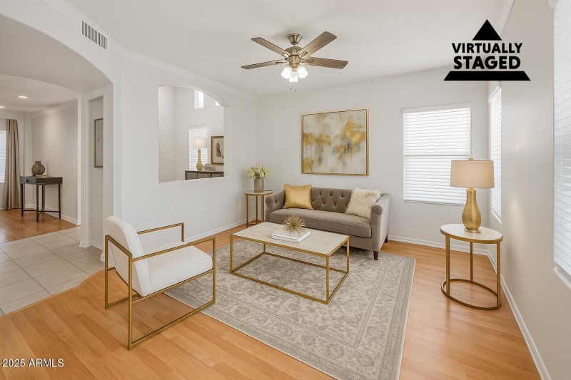 Virtually Staged Great Room Area