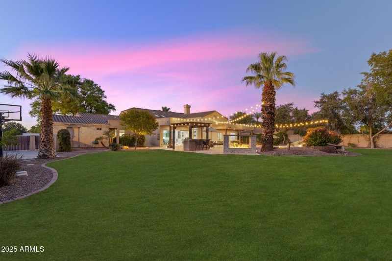 Backyard Twilight Corner View