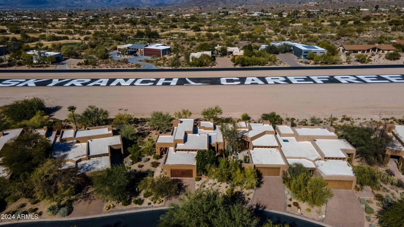 Skyranch townhomess with airport logo