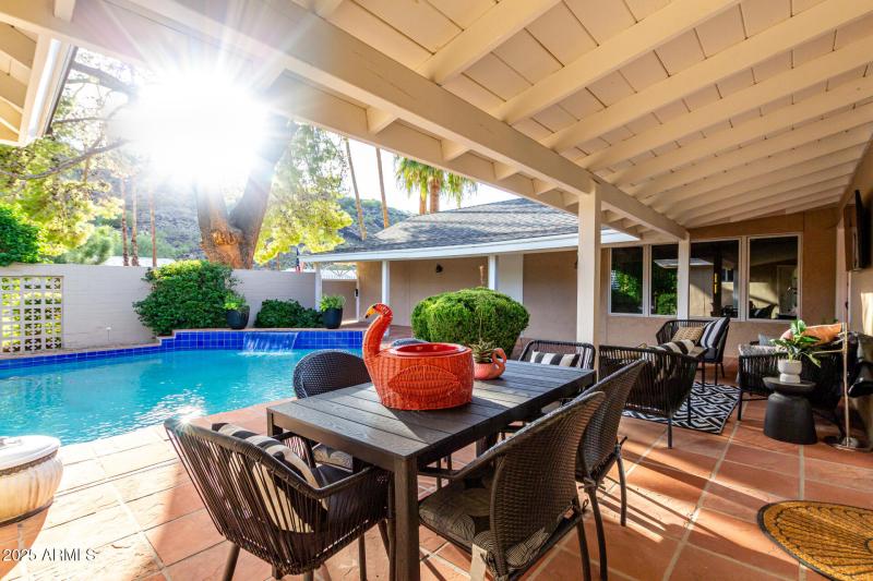 Front Private Patio with Mountain Views