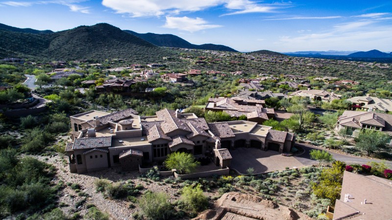 AERIAL VIEW FRONT ELEVATION