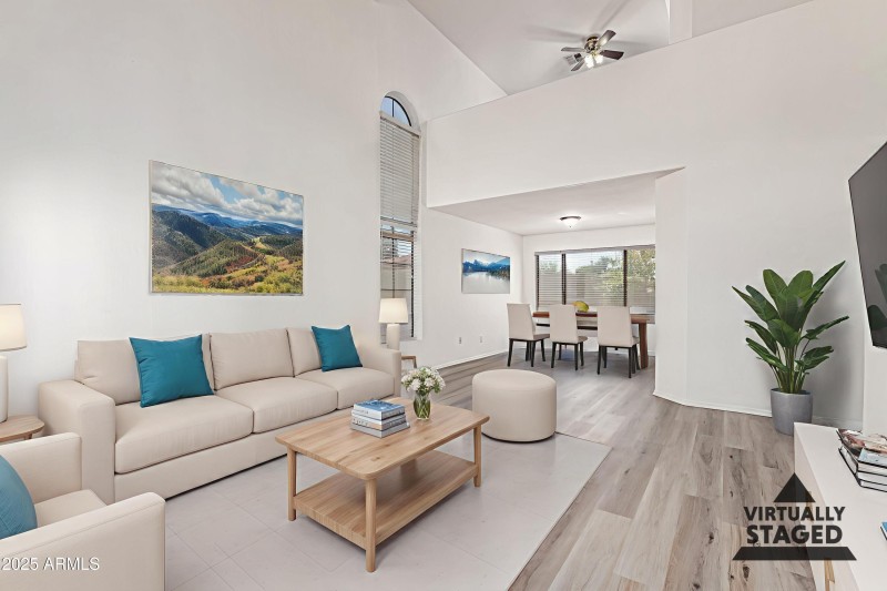 Virtually Staged Living & Dining