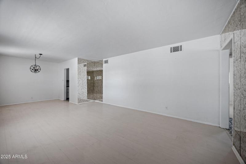 Combination living & dining rooms