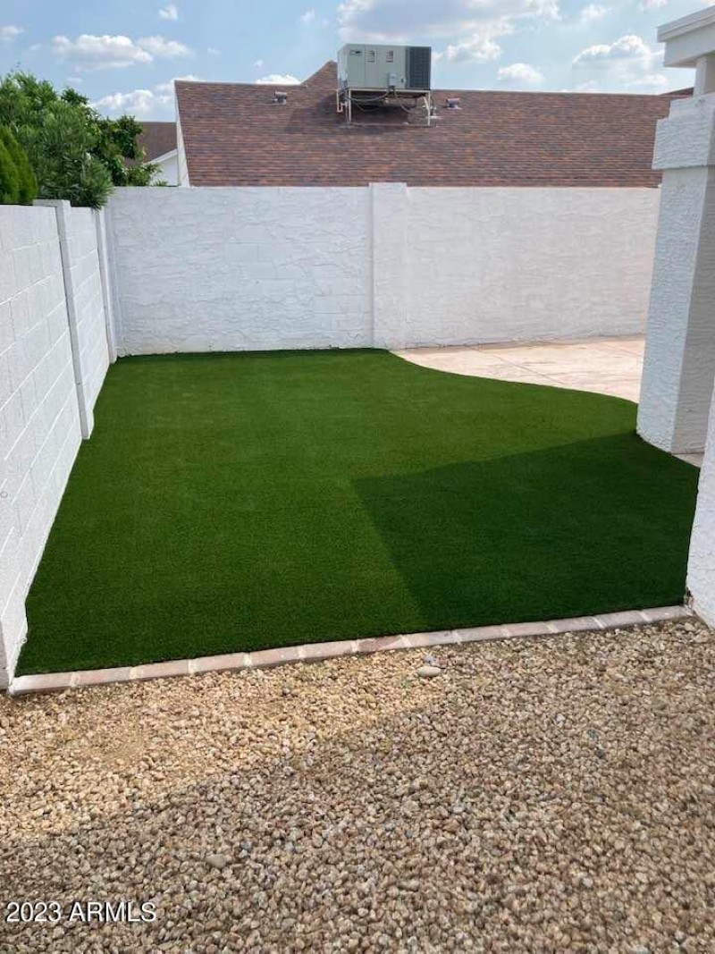 Turf backyard