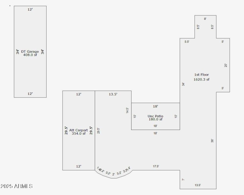 Property Sketch - 1637 E Roma Ave.