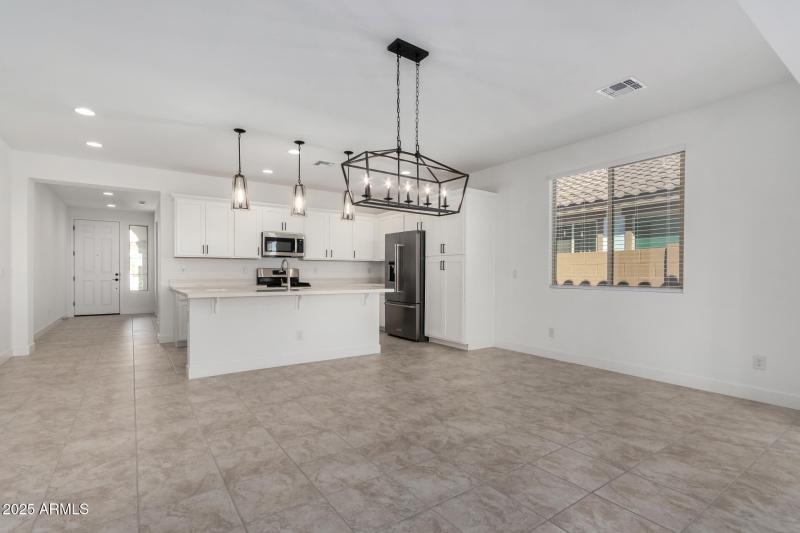 Looking into the kitchen