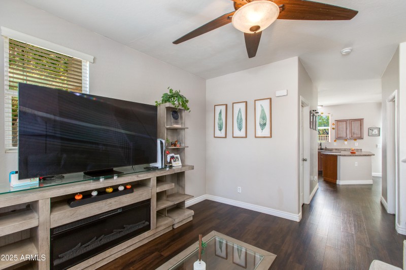 Living room entering towards kitchen