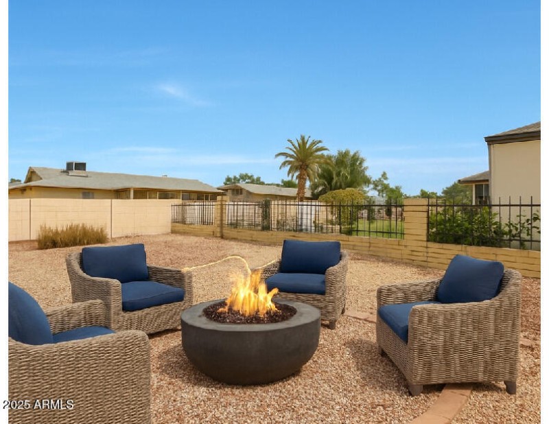 Virtually Staged Private Side Yard C5