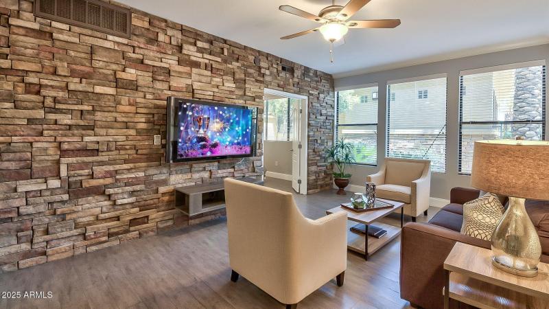 Stacked Stone Accent Wall