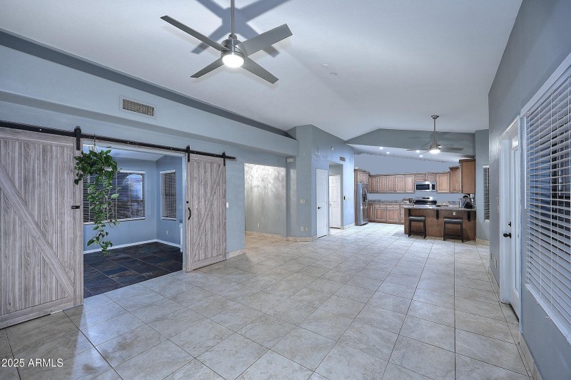 Great Room with Vaulted Ceilings