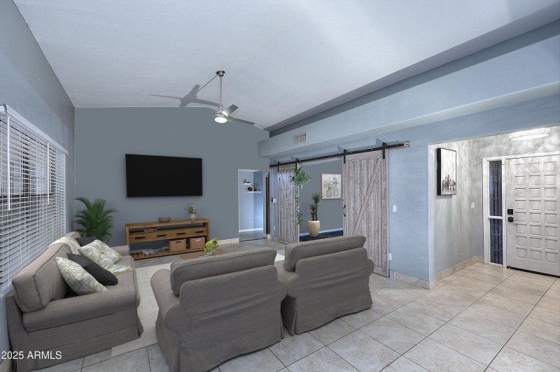 Great Room - virtually staged