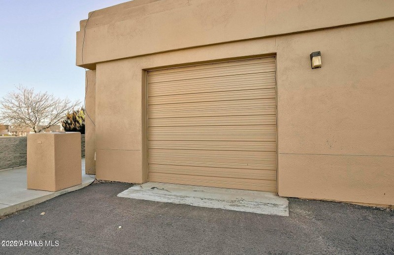 Unit A garage door exterior access