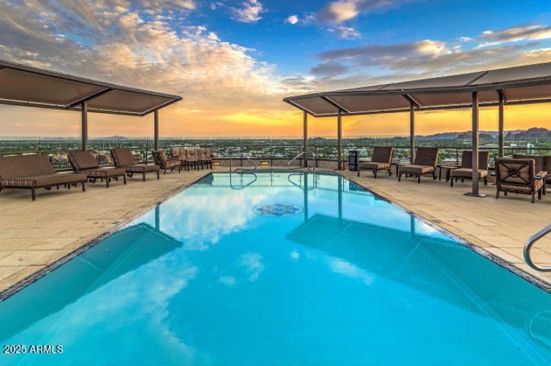 Roof Top Pool Dusk
