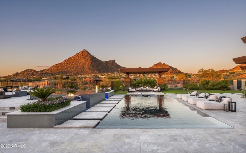 Views of Pinnacle Peak from Pool