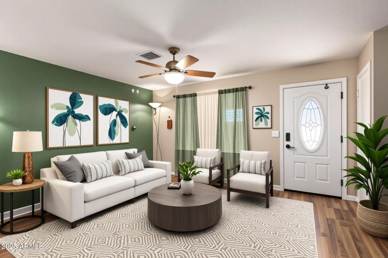 Living Room Virtually Staged