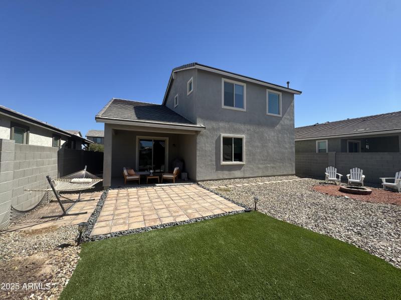 Backyard with Fire Pit Seating