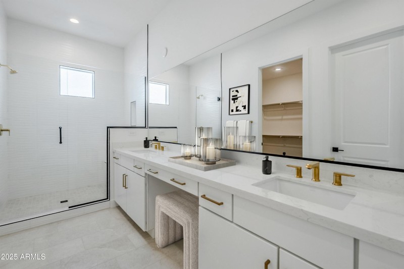 Virtually Staged Primary Bathroom