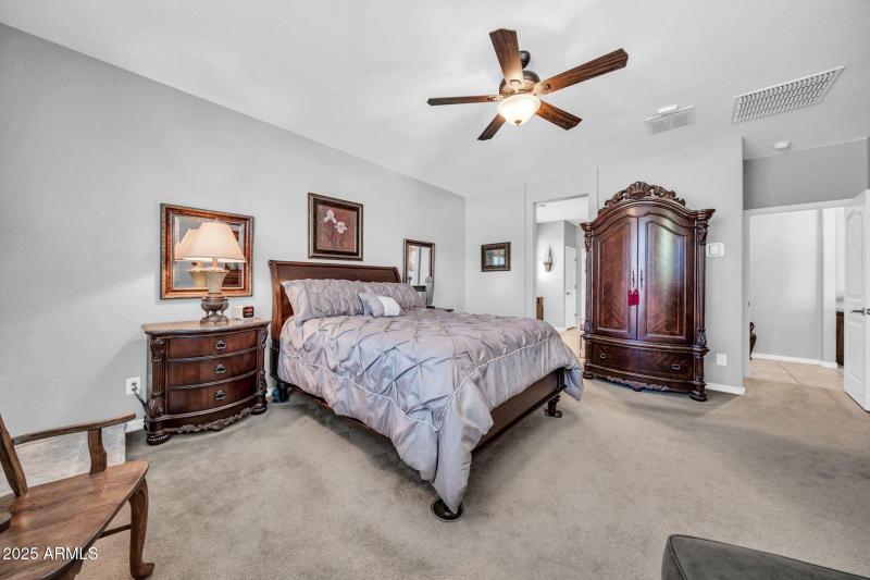 Spacious primary suite