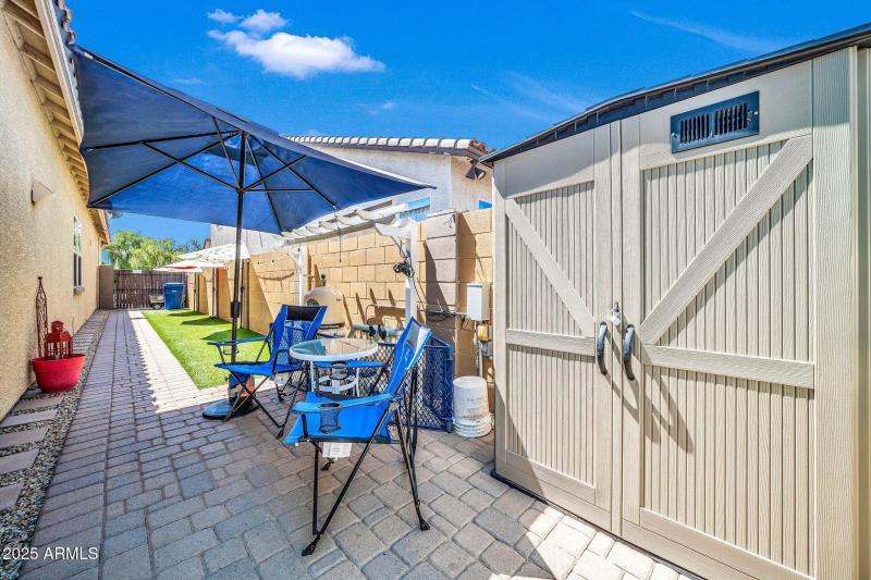 Shed and shaded side