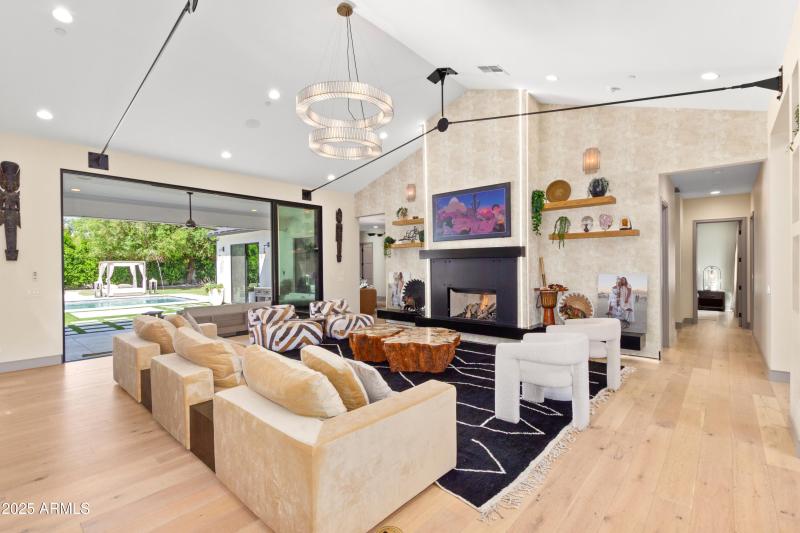 Doors open wide to outside