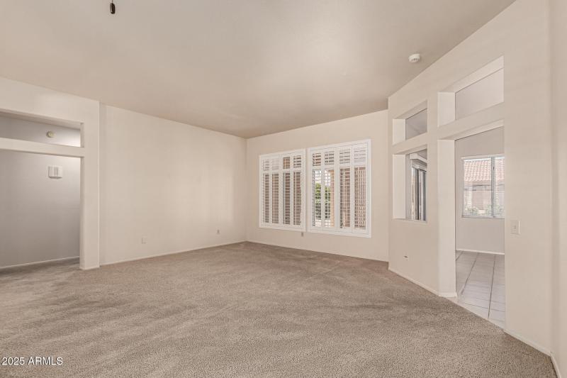 Dining room open to living room