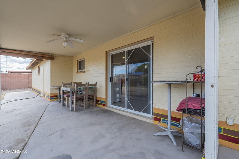 Back covered patio