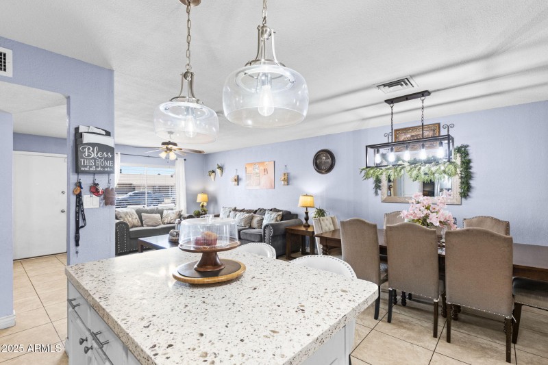 Dining area next to the kitchen