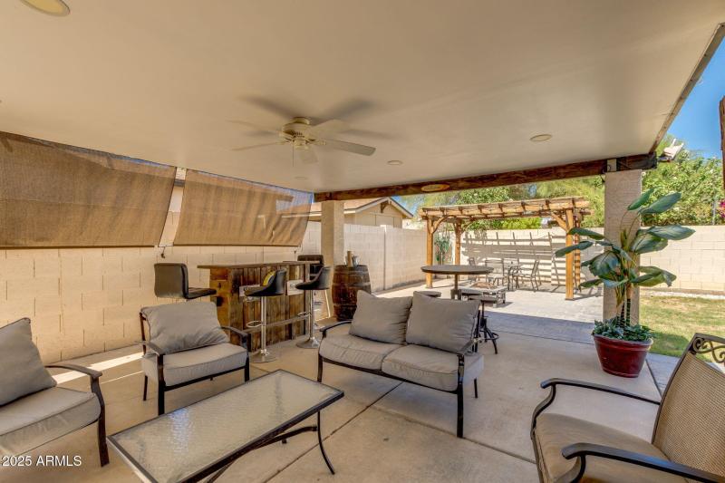 Large extended patio