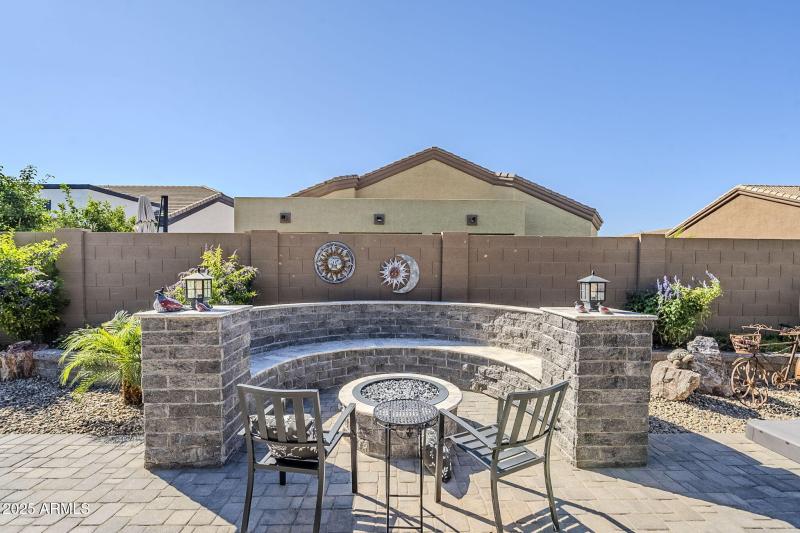 Firepit and sitting area