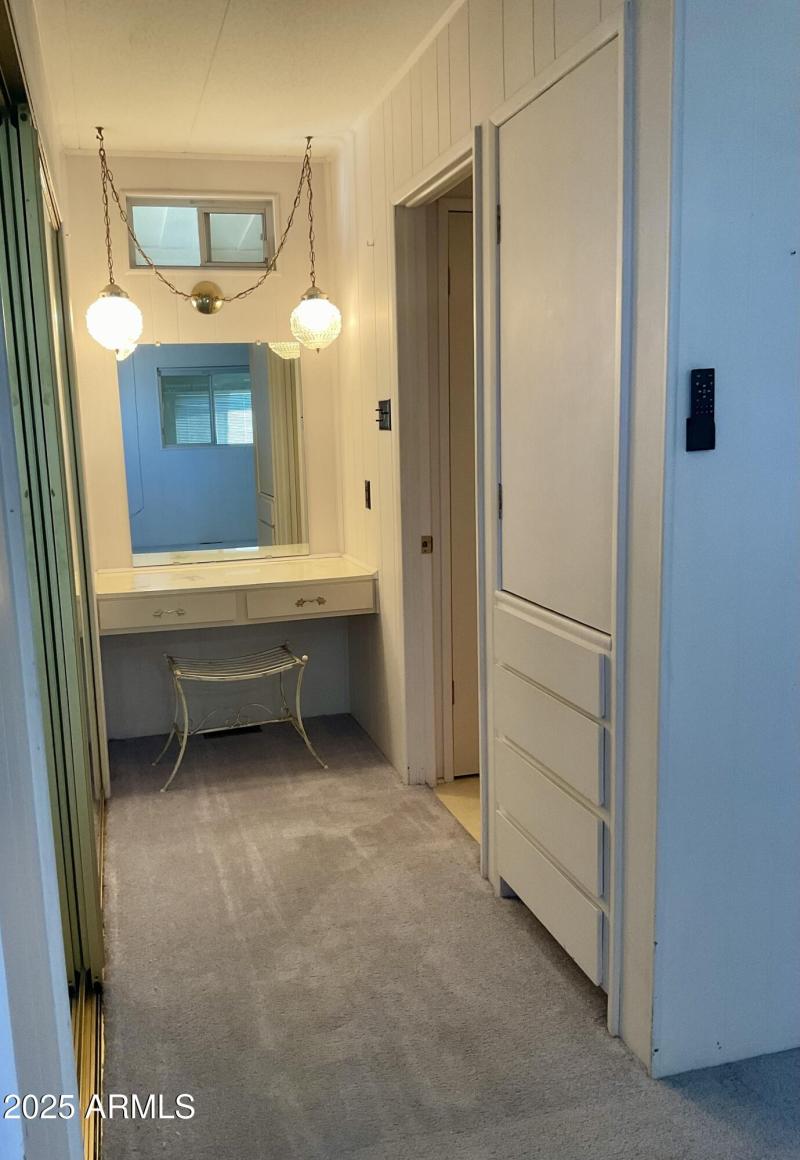 Dressing area off main bedrm