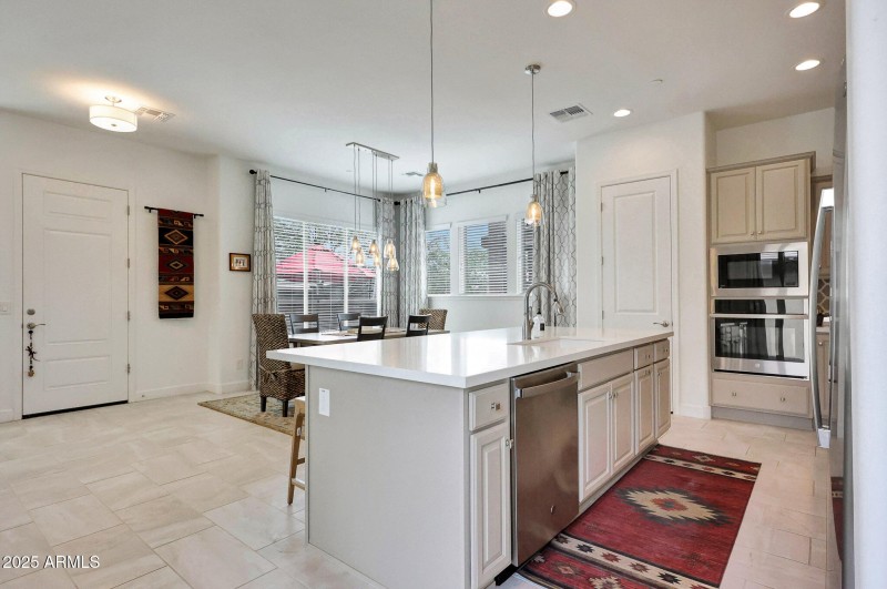 Kitchen open to Dining