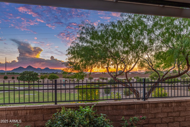 View to the west from side patio