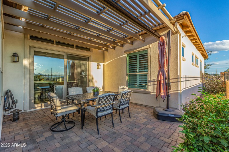 Side patio facing West sunsets