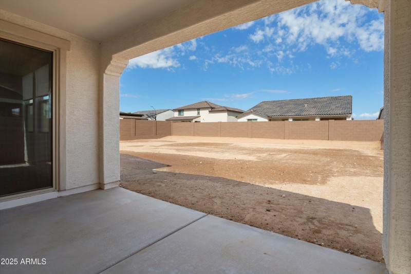 Covered Rear Patio (North-facing)